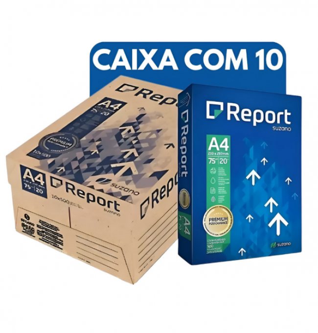 Caixa De Papel Sulfite A4 Branco - 75g - Report
